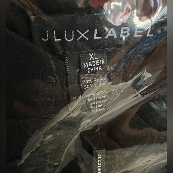 LUXLABEL BLACK SPRING RUCHED LINEN SKIRT - Picture 4 of 8